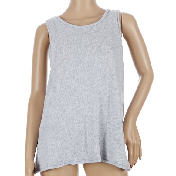 aerie Light Gray Wrap Tank Top Medium - Picture 1 of 7